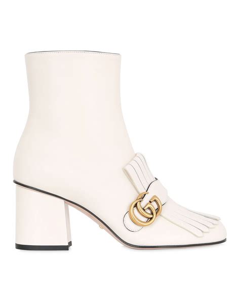 gucci marmont fringe bootie|Gucci white sandals.